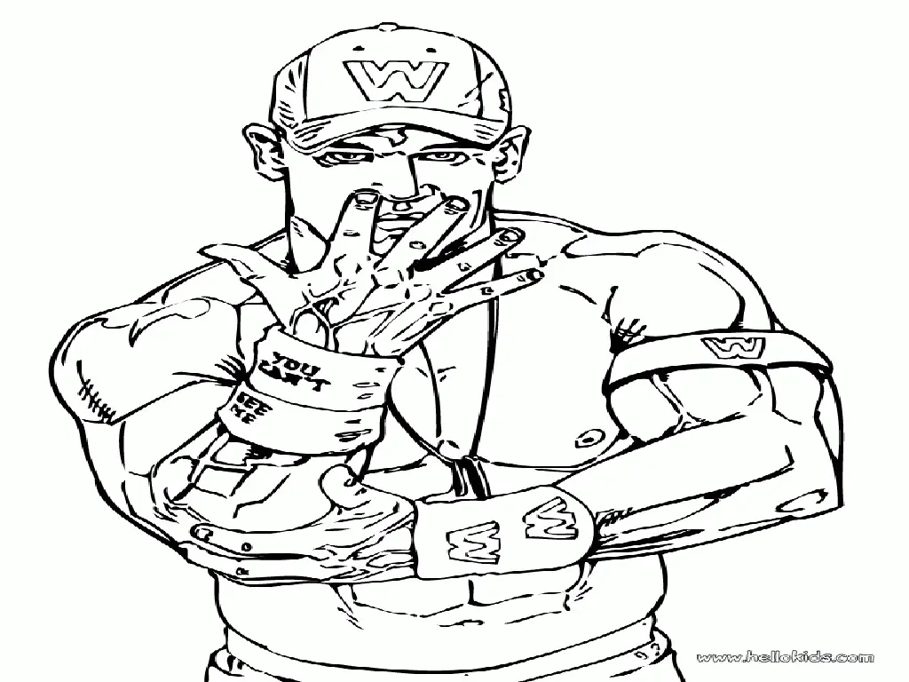 John Cena Coloring Pages 11