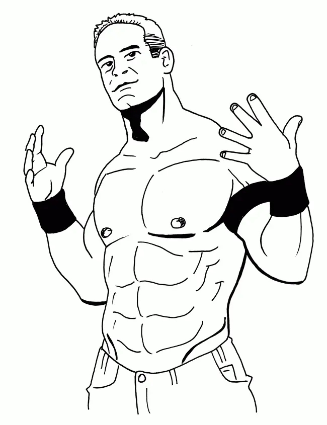 John Cena Coloring Pages 4