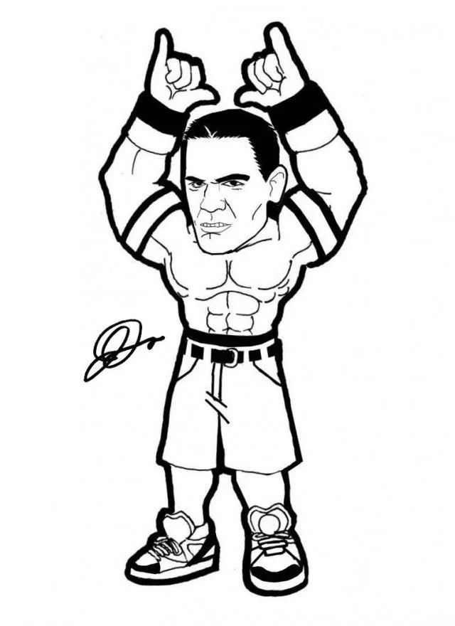 John Cena Coloring Pages 7