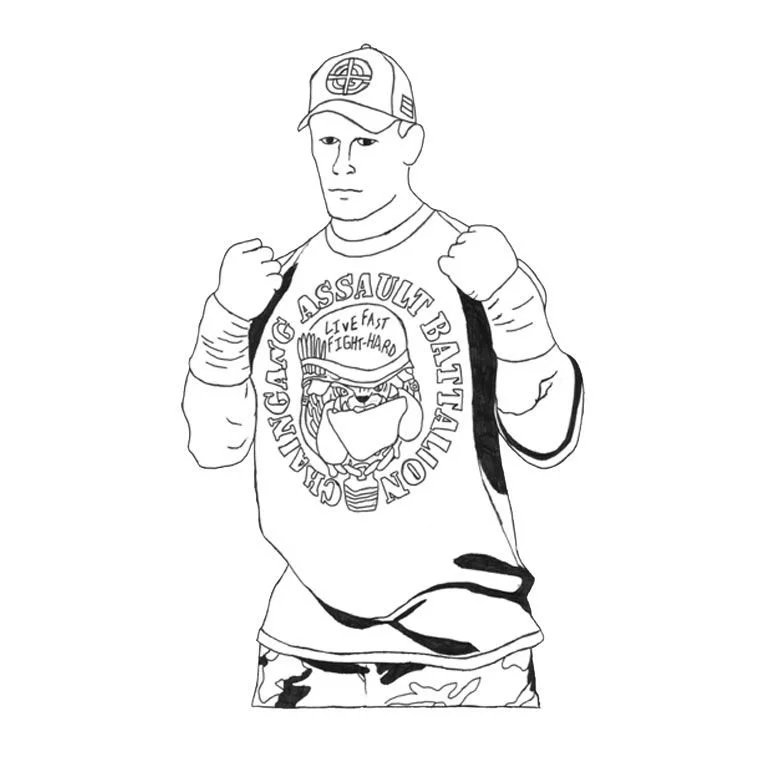 John Cena Coloring Pages 9
