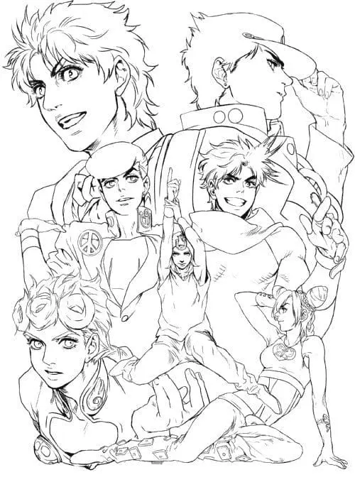 JoJo's Bizarre Adventure Ausmalbilder 10