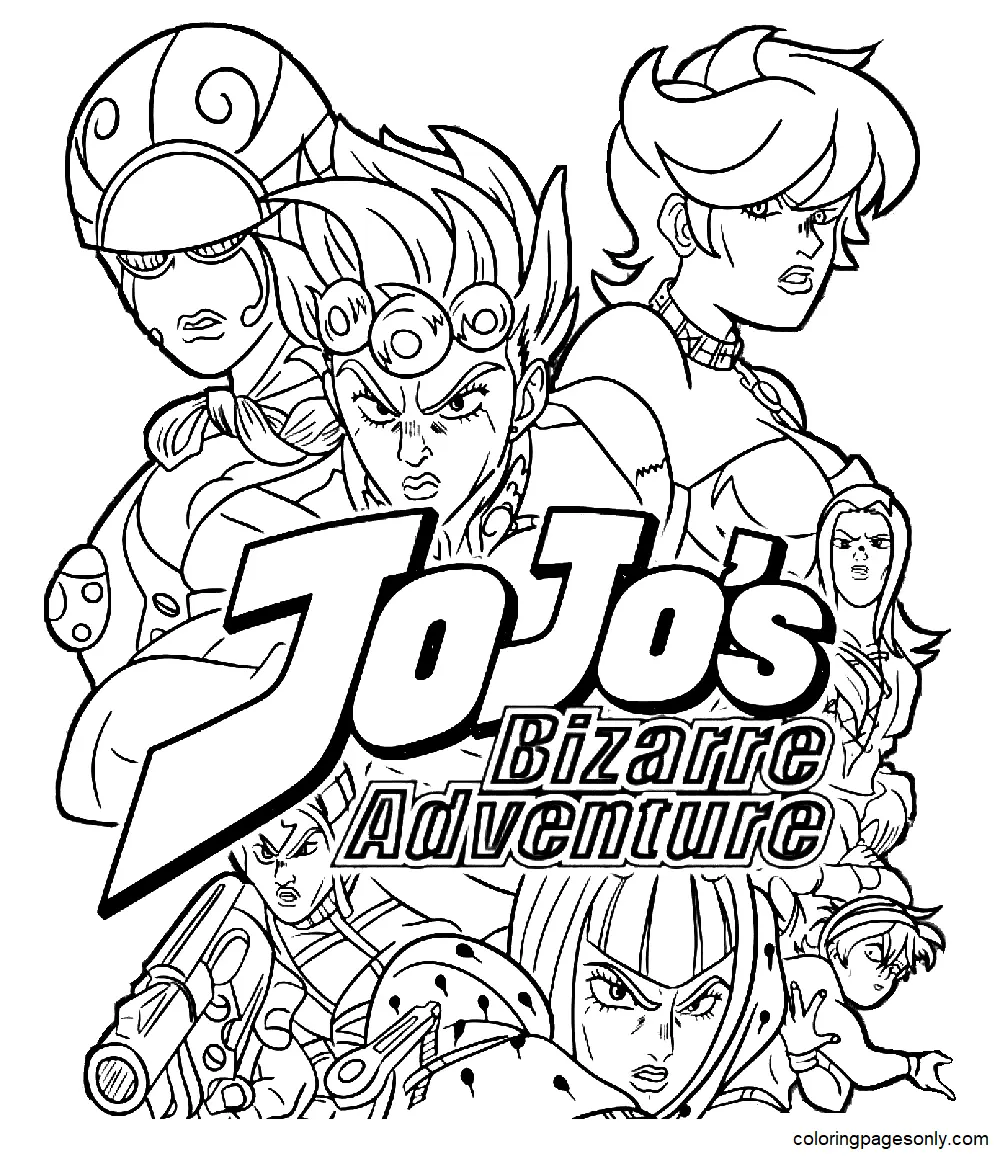 JoJo's Bizarre Adventure Ausmalbilder 11
