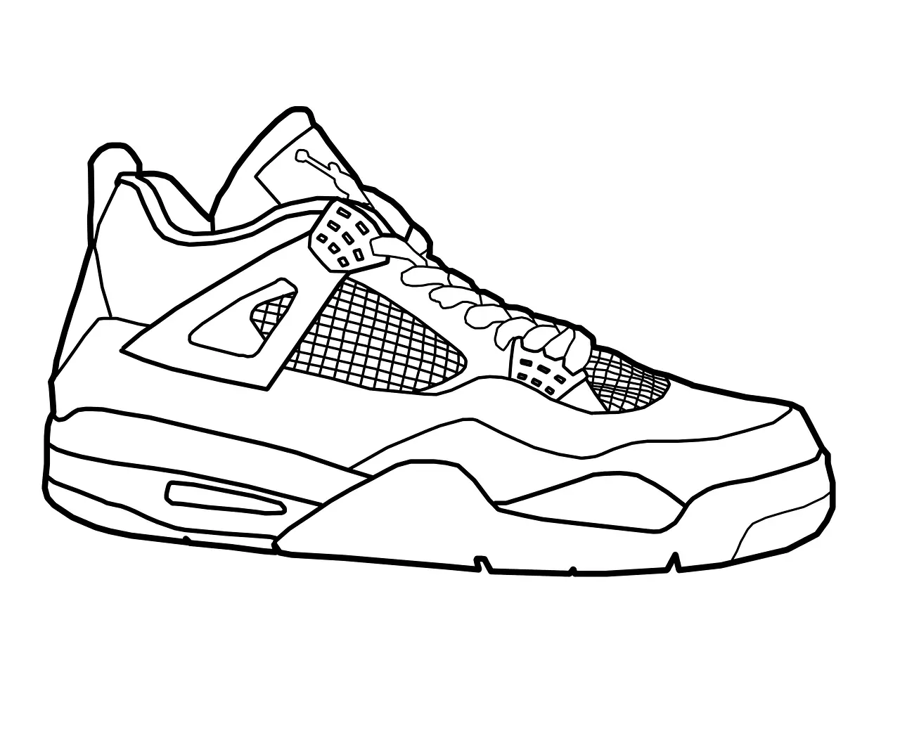 Jordan 4 Coloring Pages 1