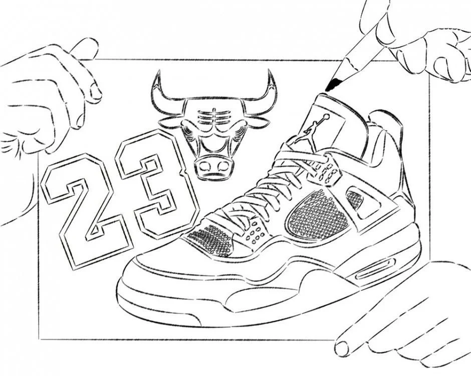 Jordan 4 Coloring Pages 3