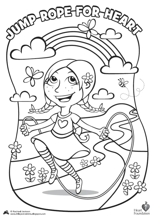 Jump Rope Coloring Pages 1