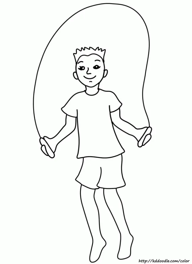 Jump Rope Coloring Pages 10