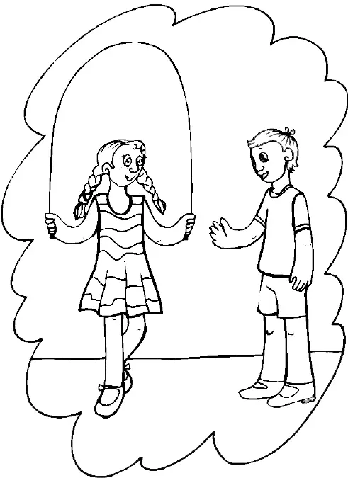 Jump Rope Coloring Pages 11