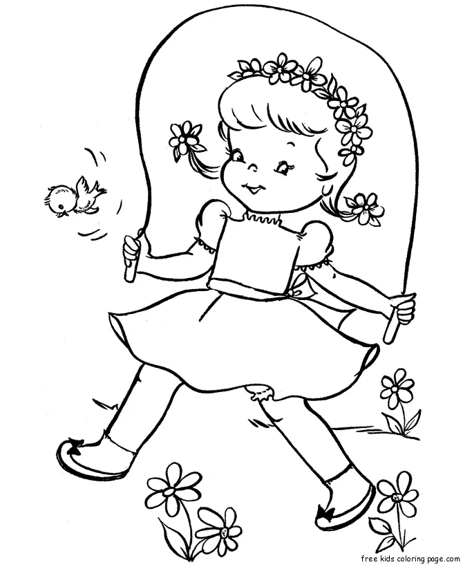 Jump Rope Coloring Pages 3