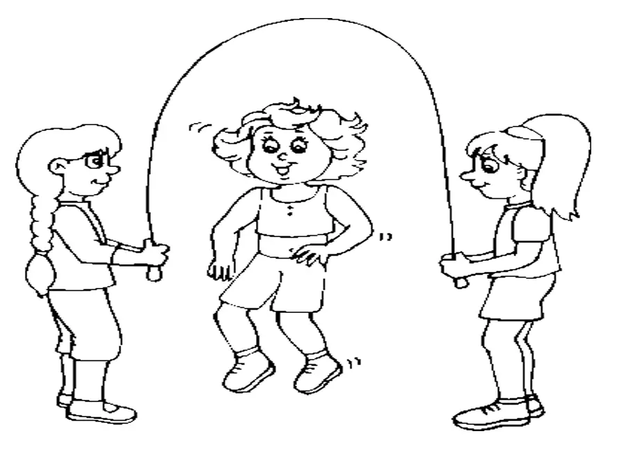 Jump Rope Coloring Pages 4