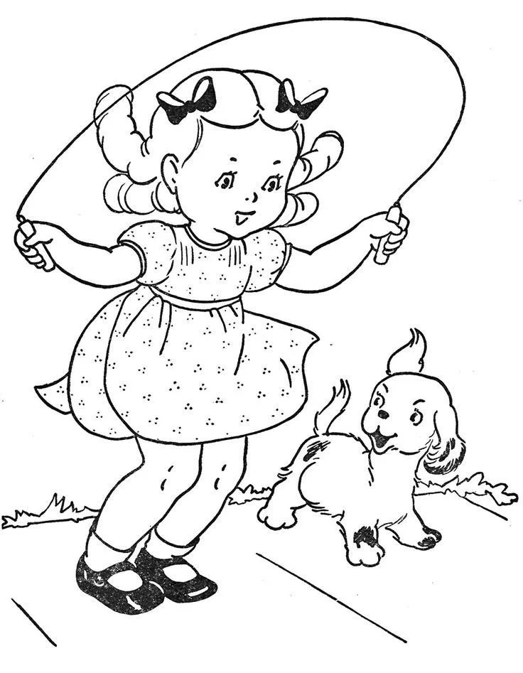 Jump Rope Coloring Pages 6