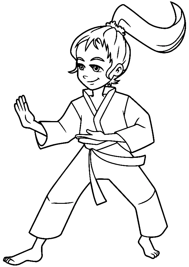 Karate Coloring Pages 10
