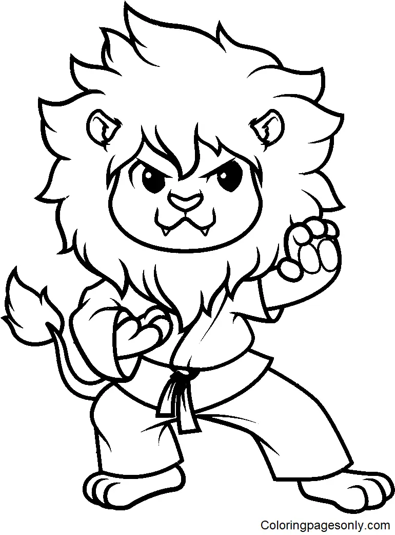 Karate Coloring Pages 11
