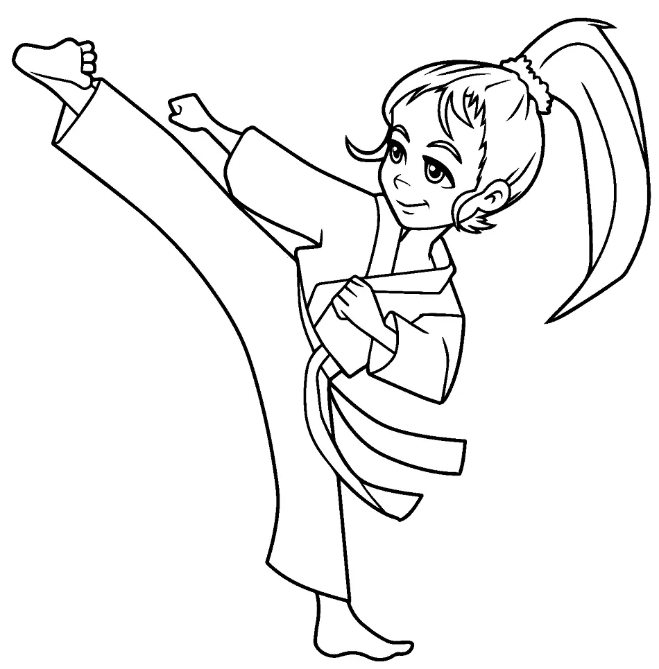 Karate Coloring Pages 13