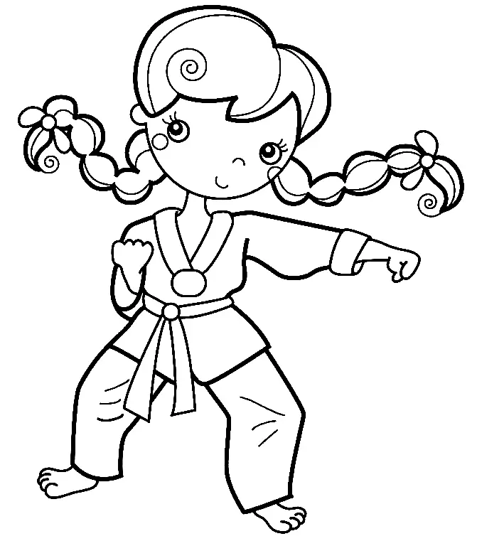 Karate Coloring Pages 17