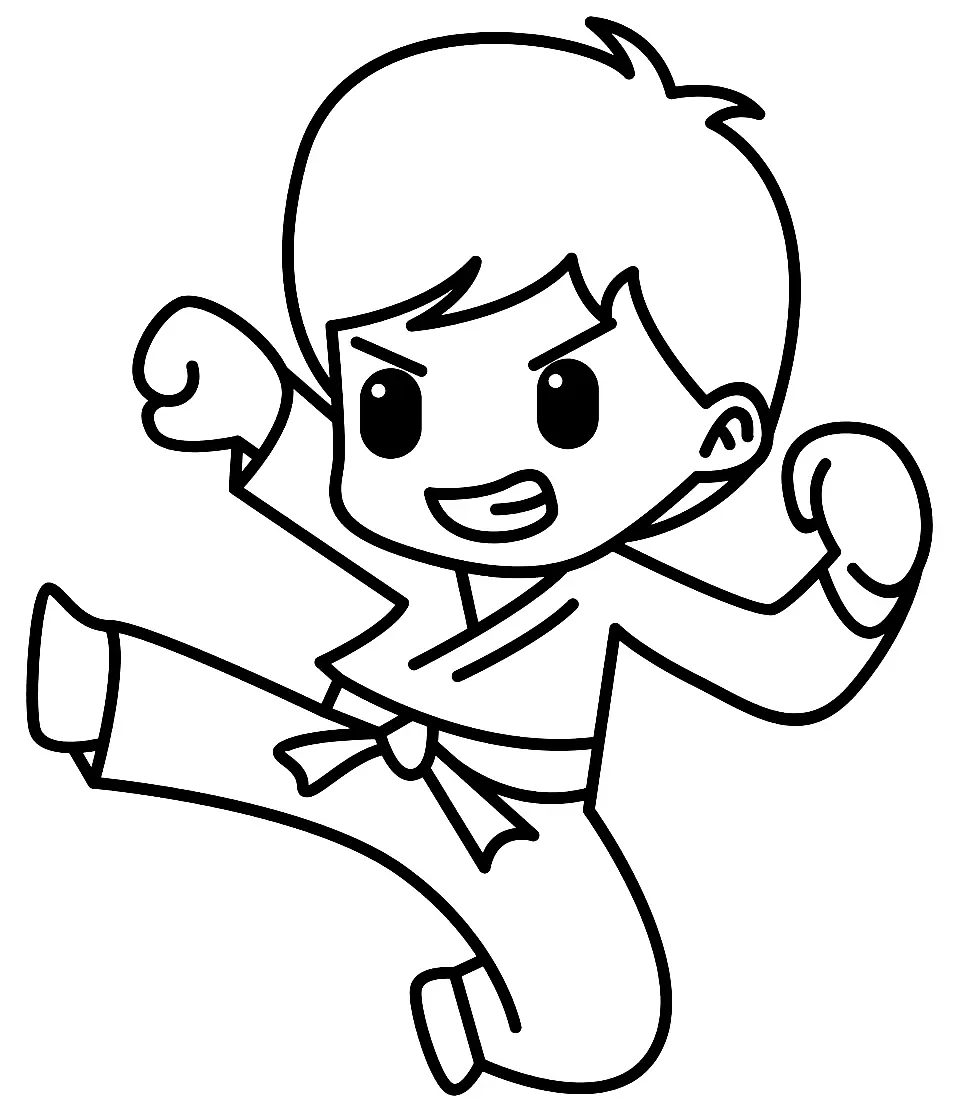 Karate Coloring Pages 5