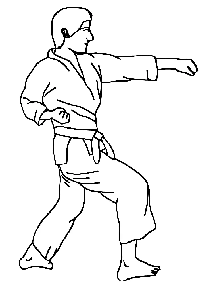 Karate Coloring Pages 6