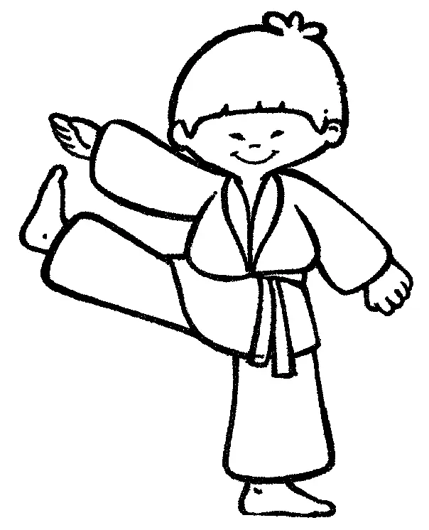 Karate Coloring Pages 7