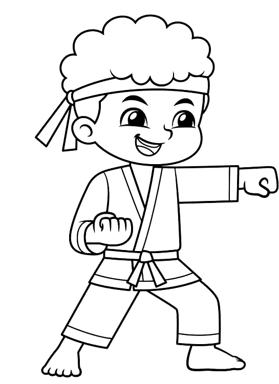 Karate Coloring Pages 9