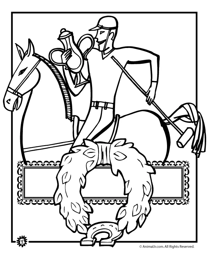 Desenhos de derbi Do Kentucky Para Colorir 14