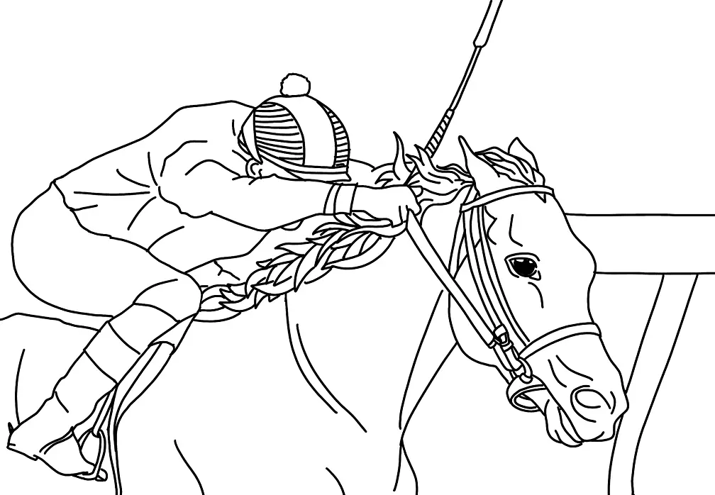 Desenhos de derbi Do Kentucky Para Colorir 2