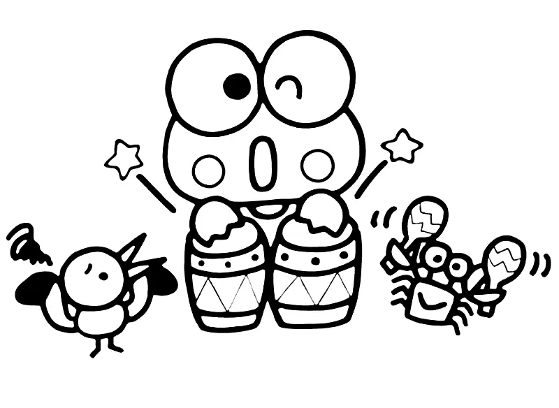 Keroppi Coloring Pages 68