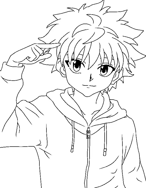 Killua Zoldyck Coloring Pages 5