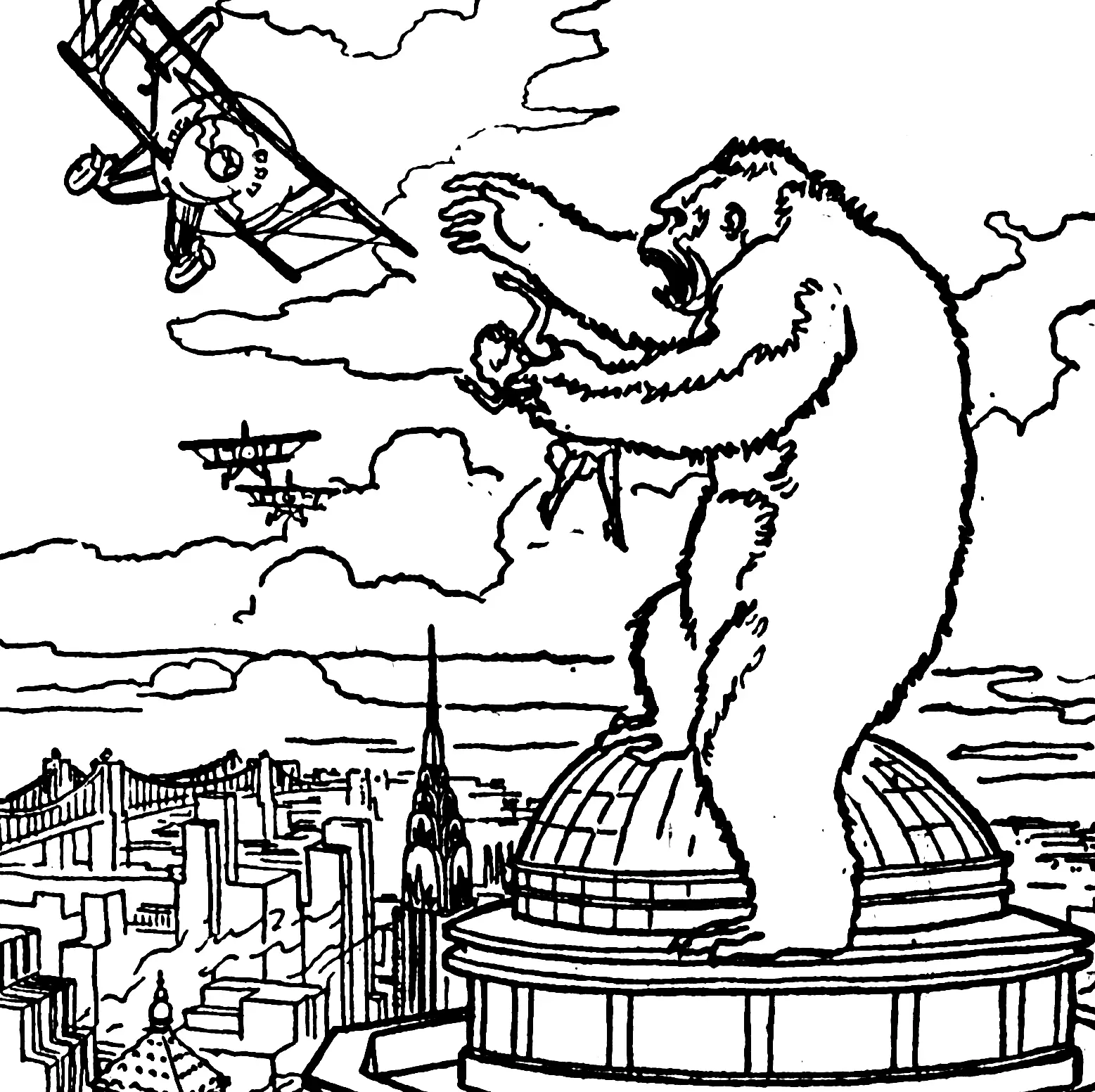 King Kong Para Colorear 1