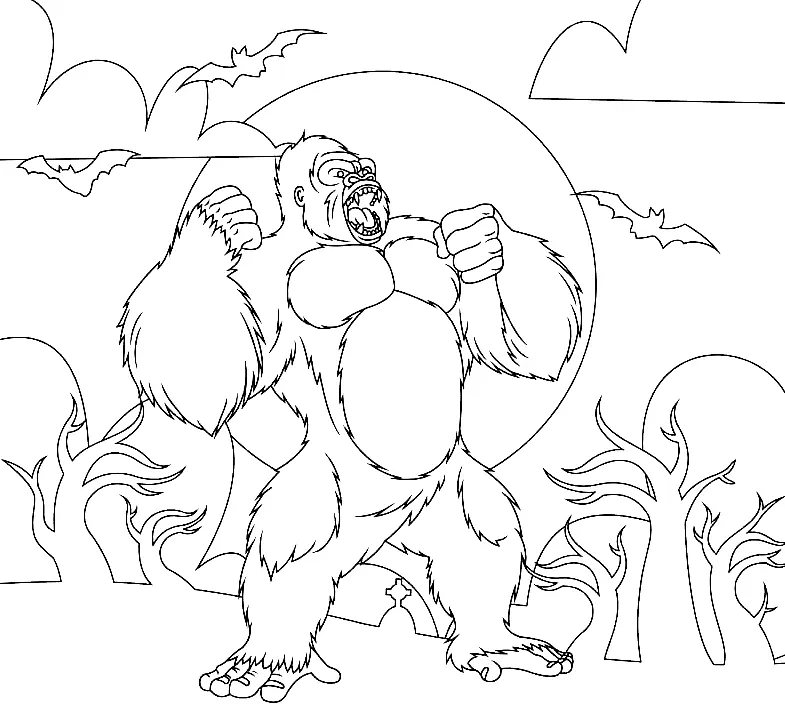 King Kong Para Colorear 10