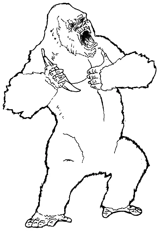 King Kong Para Colorear 2