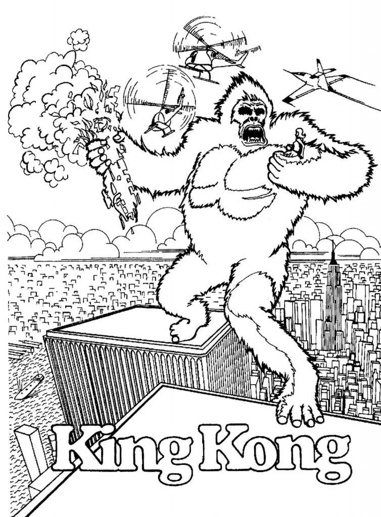 King Kong Para Colorear 25