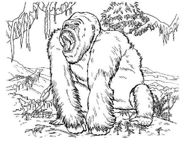 King Kong Para Colorear 5