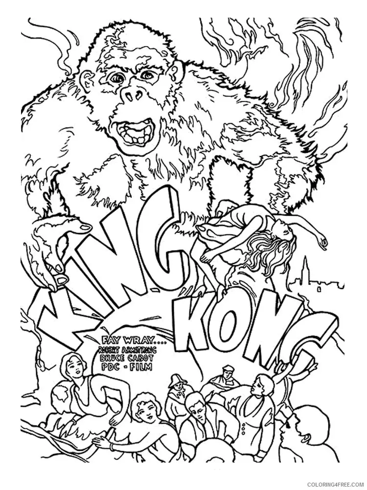 King Kong Para Colorear 8