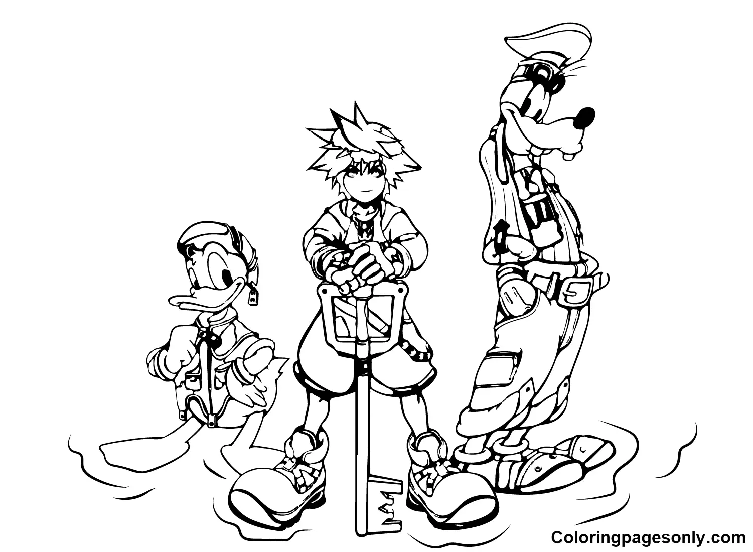 Kingdom Hearts Coloring Pages 4