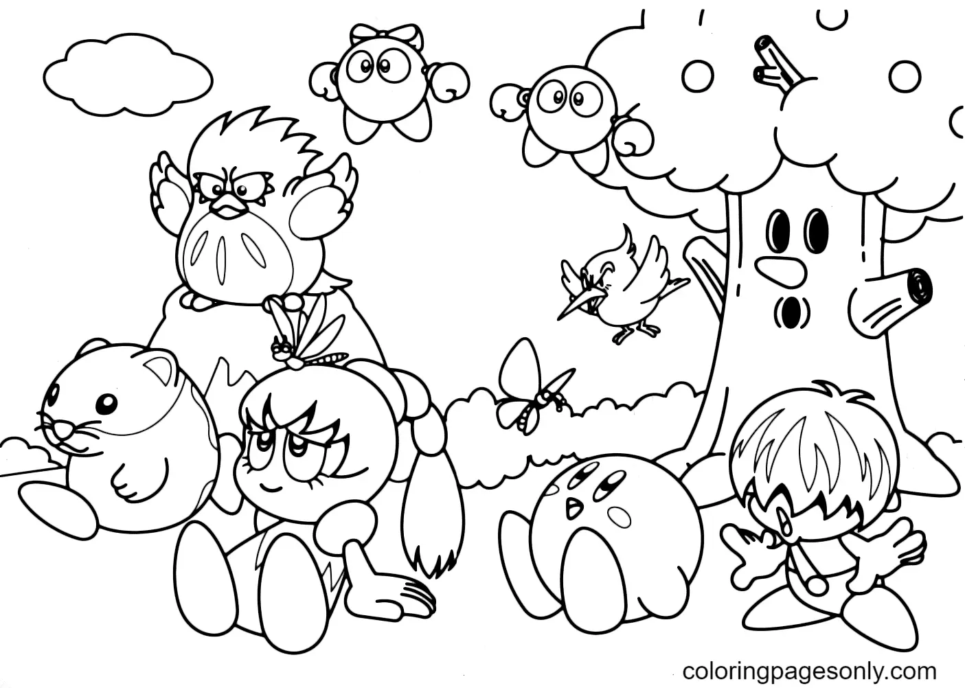 Desenhos de Kirby Para Colorir 14