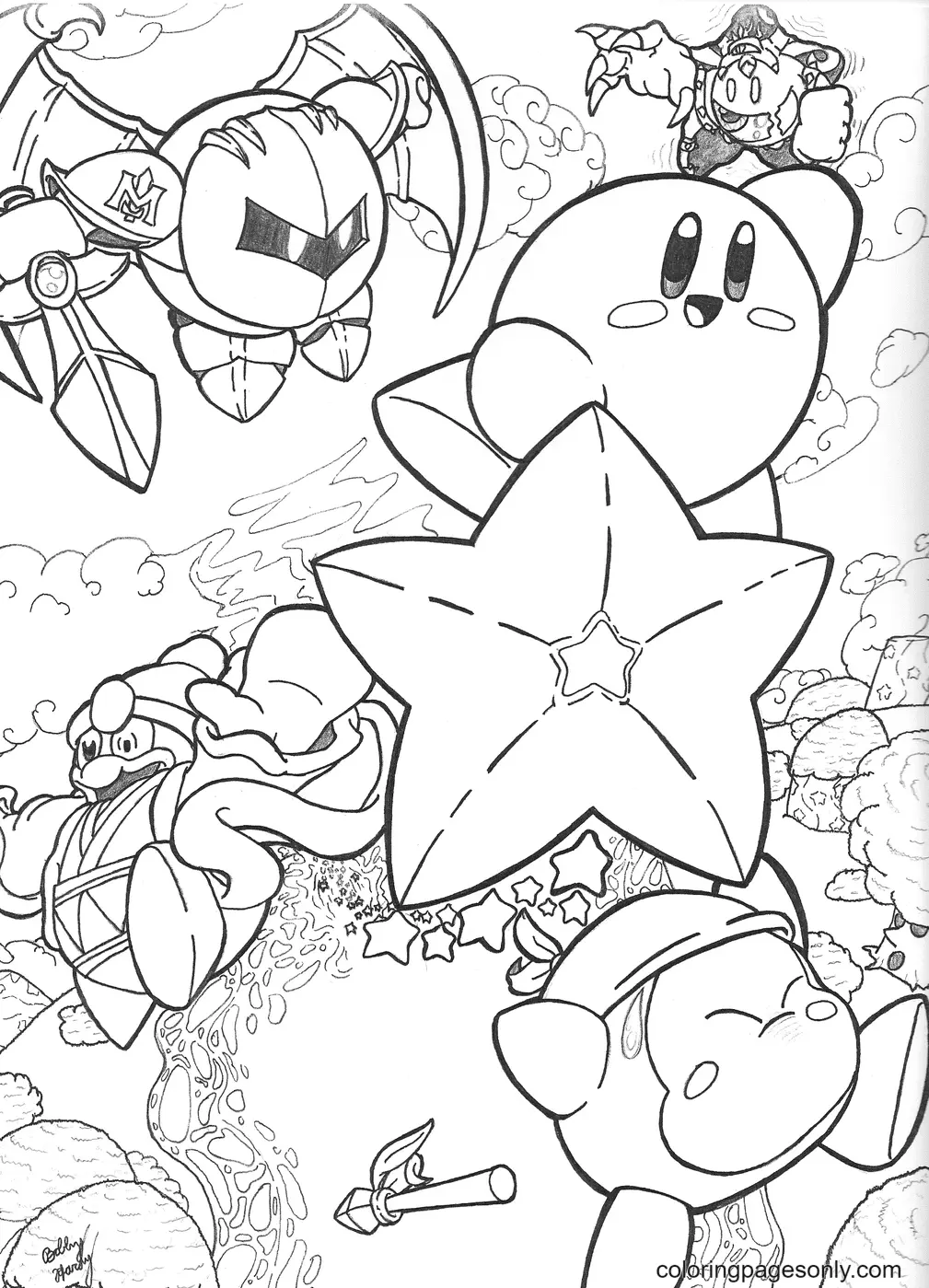 Desenhos de Kirby Para Colorir 15