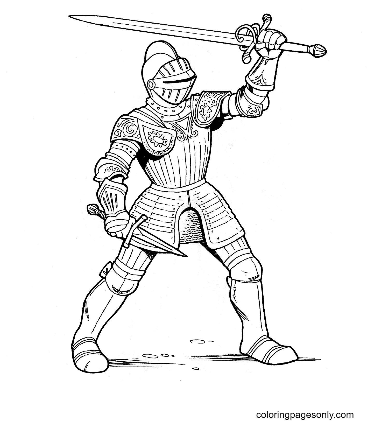 Ritter Ausmalbilder 1