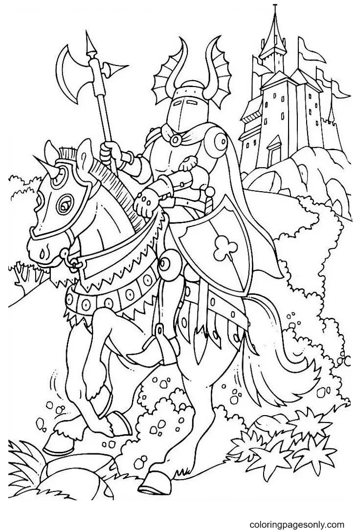Knight Coloring Pages 12