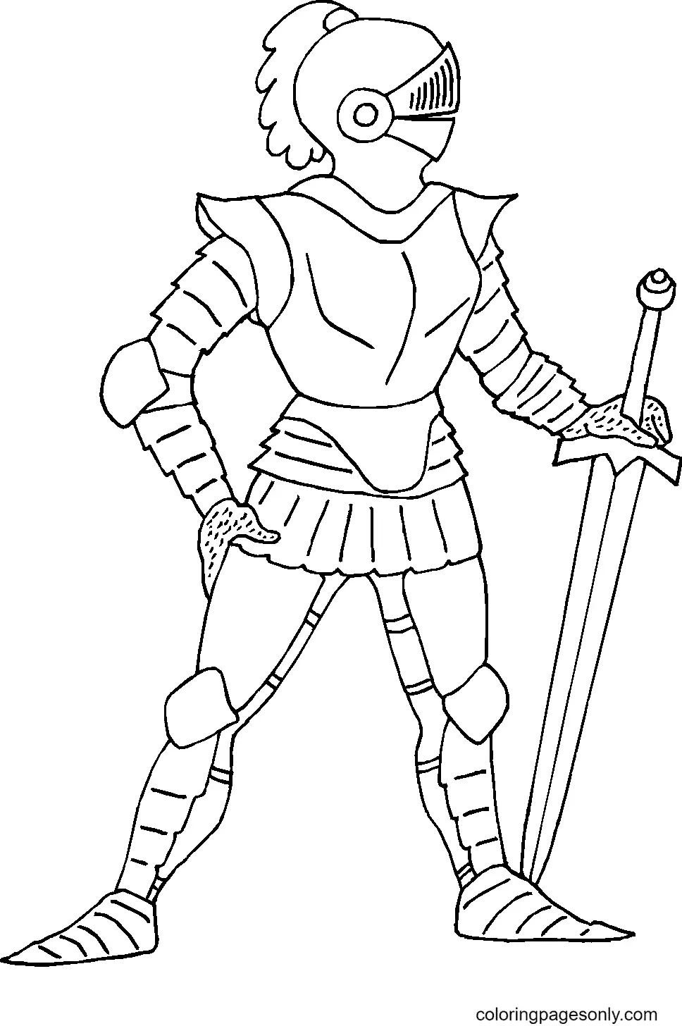 Caballero Para Colorear 15