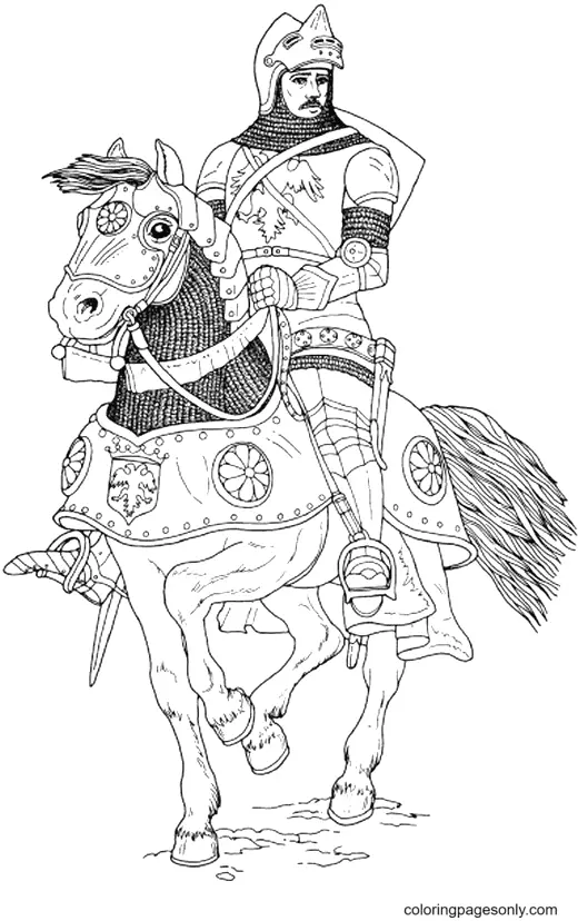 Caballero Para Colorear 29