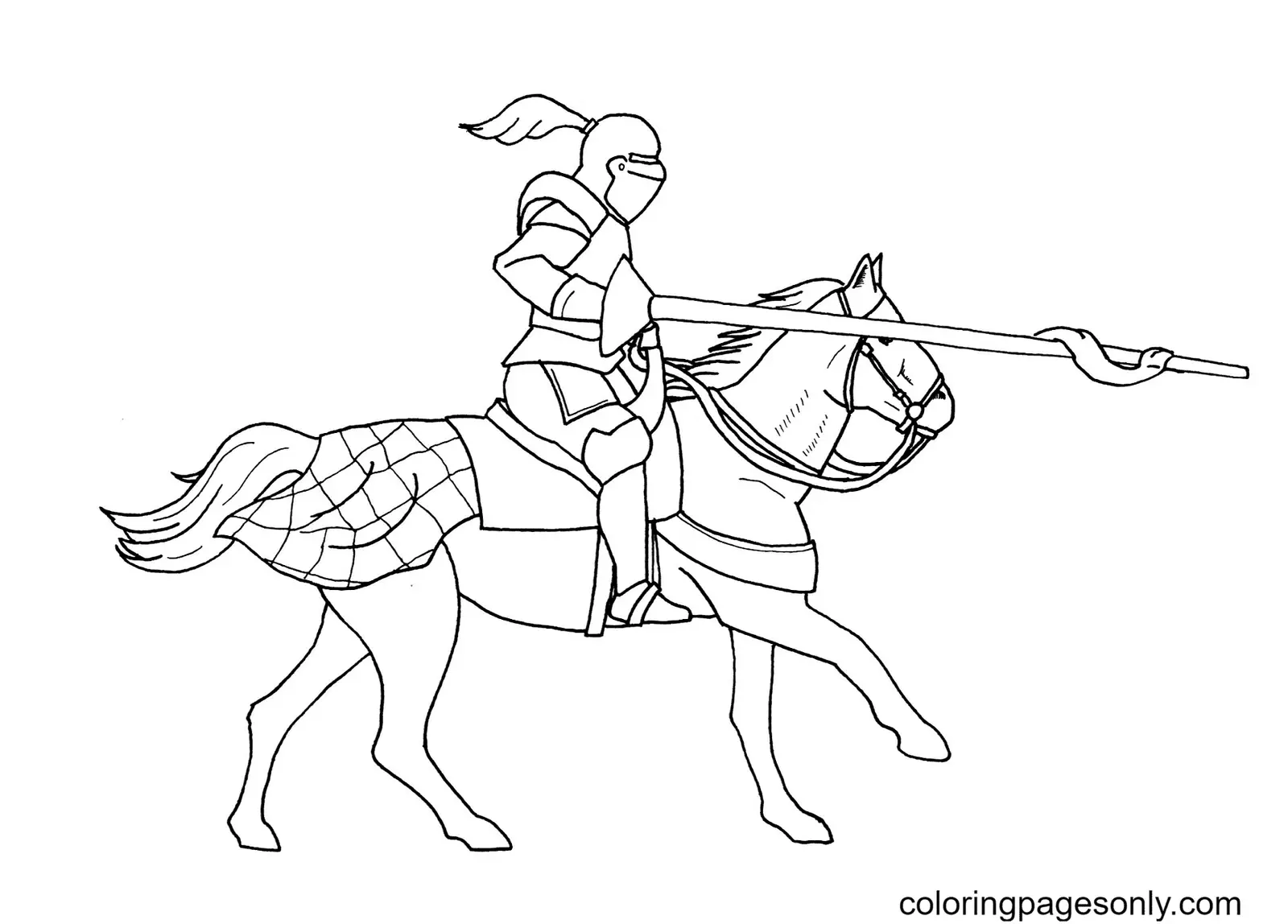 Caballero Para Colorear 4