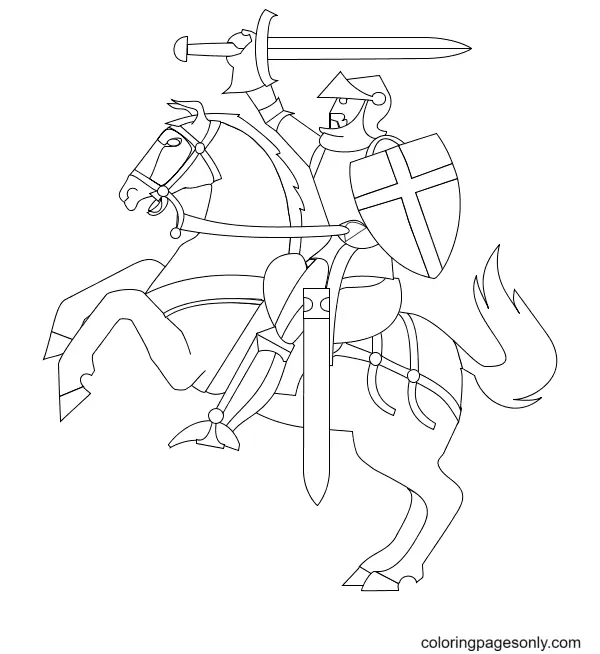 Caballero Para Colorear 59