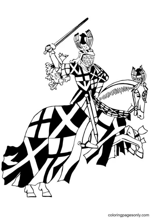 Knight Coloring Pages 73