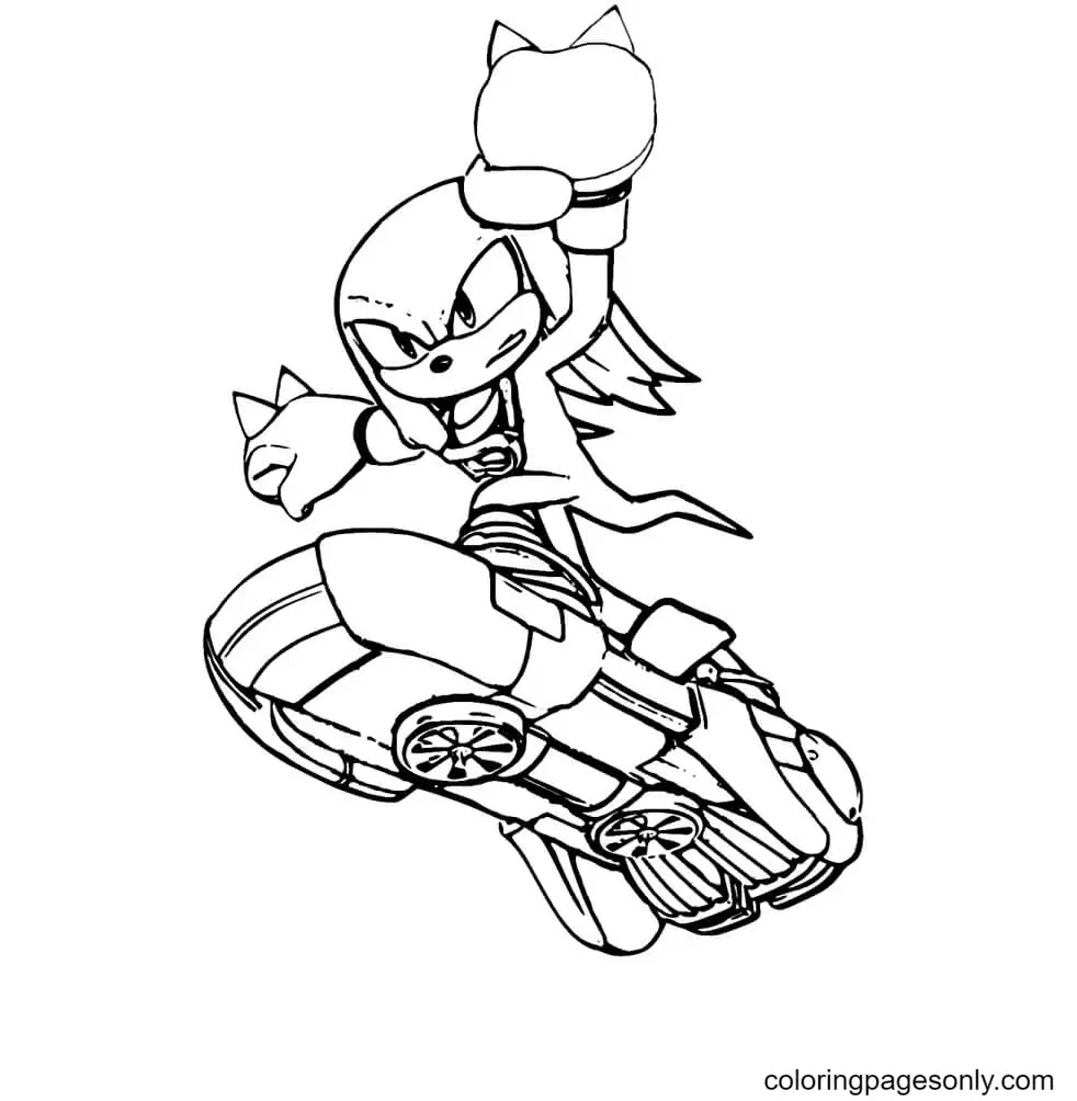Knuckles Para Colorear 1