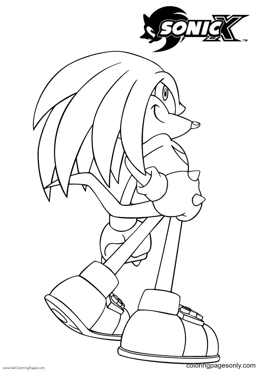 Knuckles Para Colorear 14