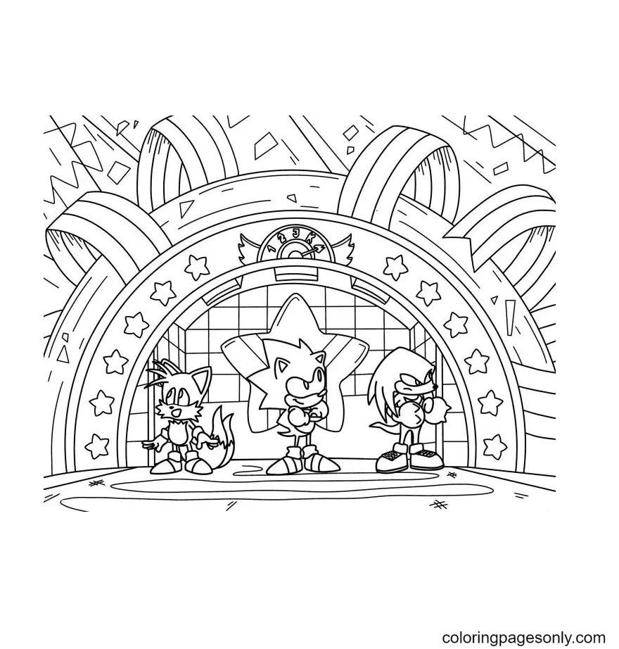 Knuckles Para Colorear 17