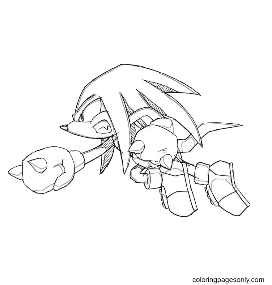 Knuckles Para Colorear 31