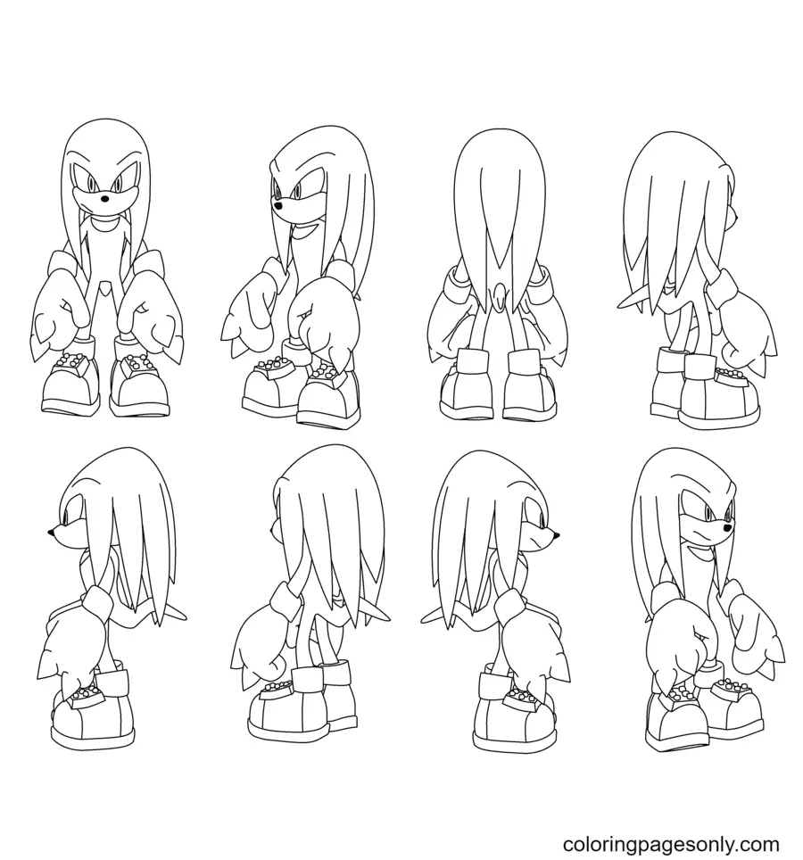 Knuckles Para Colorear 37