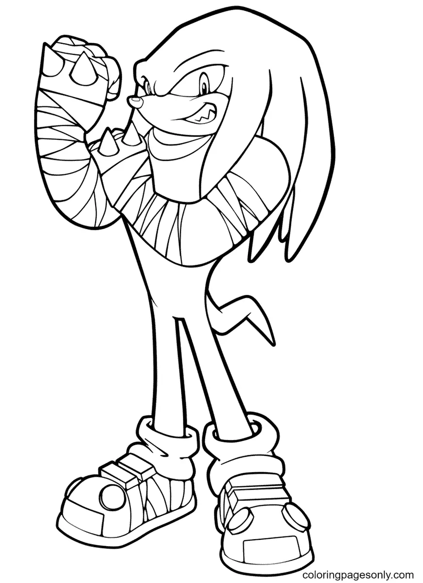 Knuckles Para Colorear 4