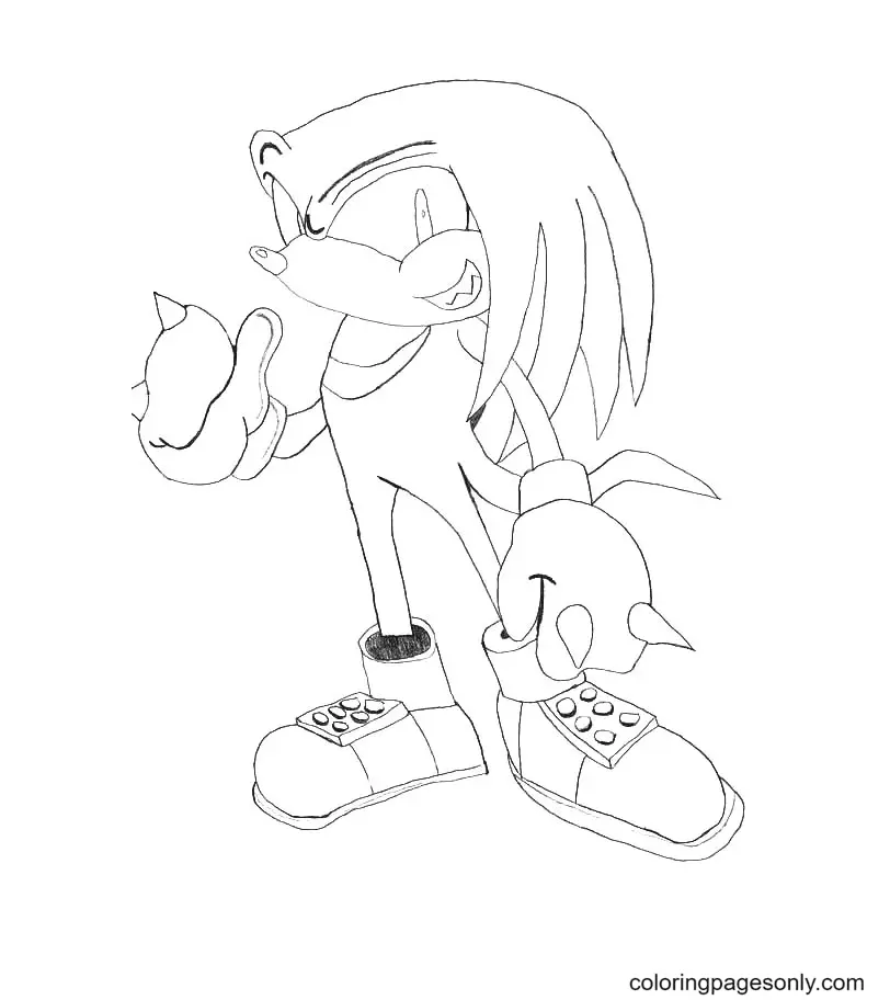 Knuckles Para Colorear 42