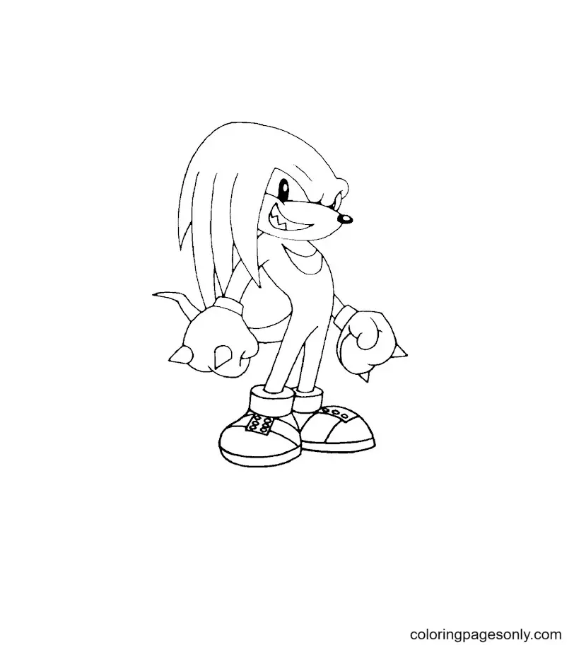 Knuckles Para Colorear 45